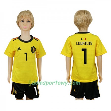 Koszulka Belgia Courtois 1 Dziecięcy Wyjazdowe Koszulki Piłkarskie Mistrzostwa Świata 2018